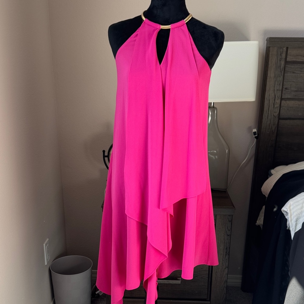 Kensie Fuchsia Halter Dress